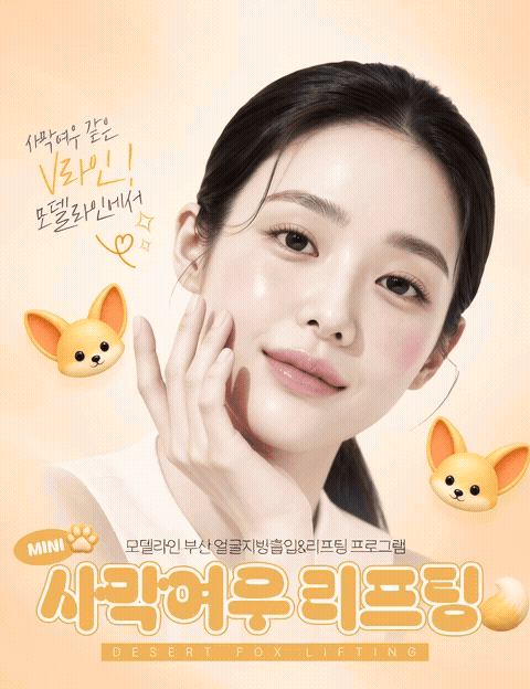 [미니사막여우리프팅🦊]얼굴지흡+턱선실까지